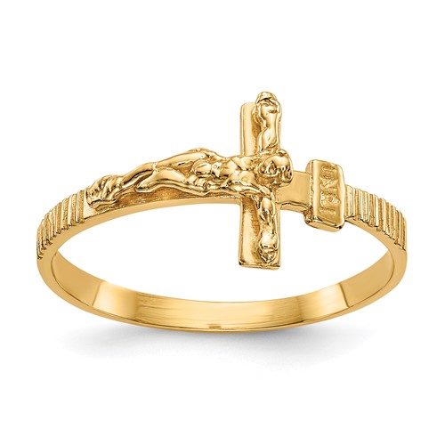 Golden Cross Adjustable Kids Ring