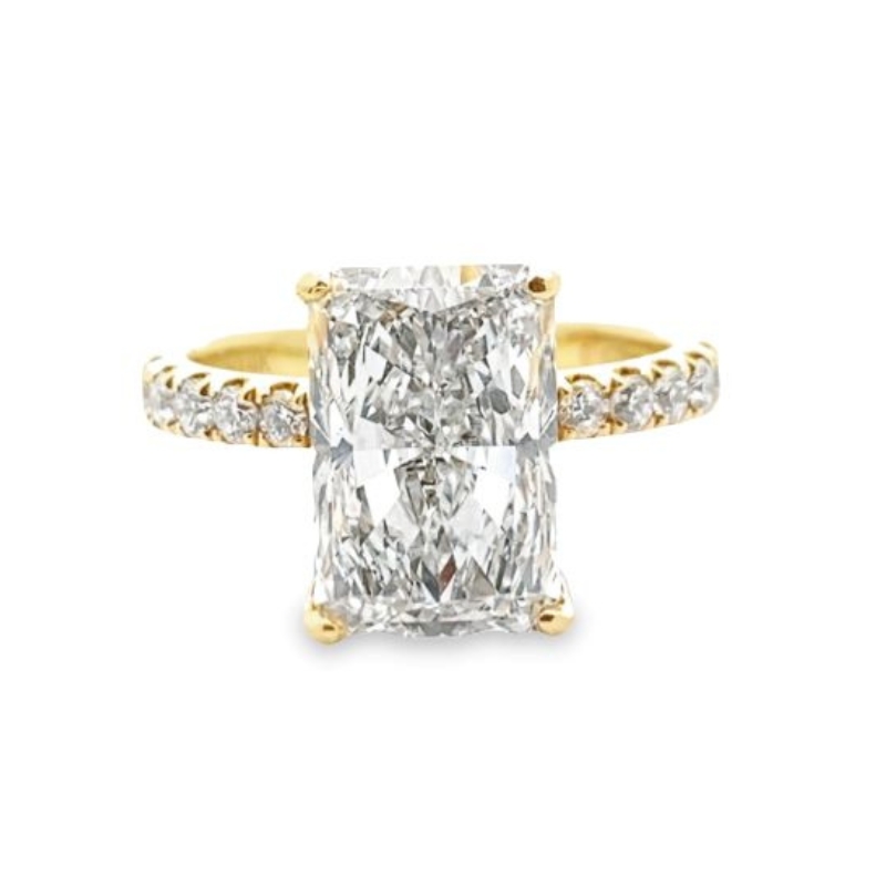 4ct Radiant Diamond Engagement Ring | Metals in Time