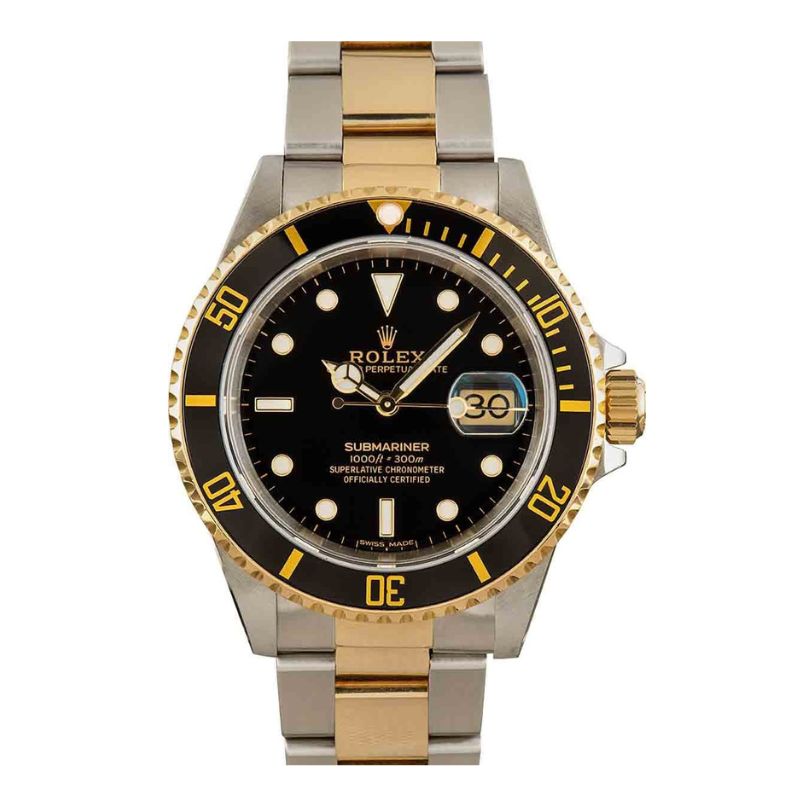 Rolex Two Tone Submariner #16613, Black Dial | Metals in Time